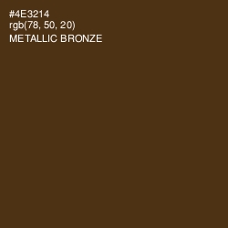 #4E3214 - Metallic Bronze Color Image